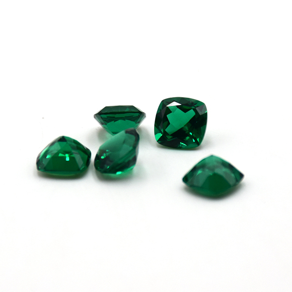 Cushion Cut Emerald Green Nano Gems