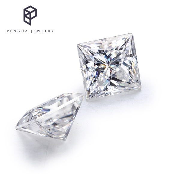 white princess cut moissanite