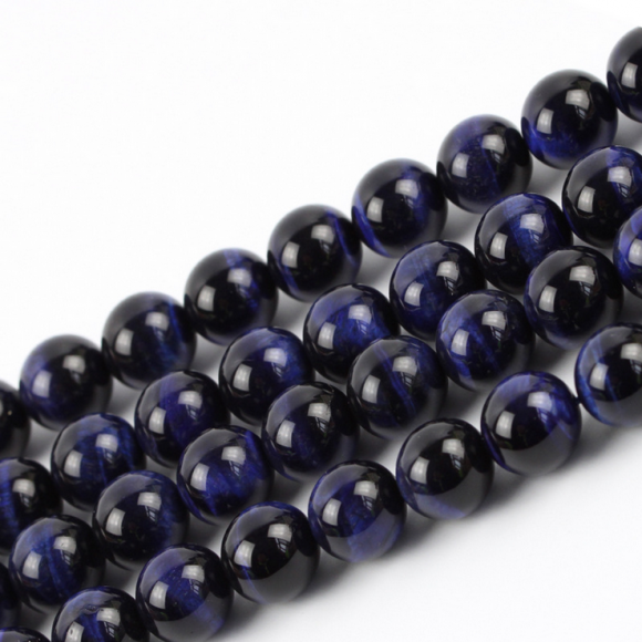 blue tiger eye beads natural