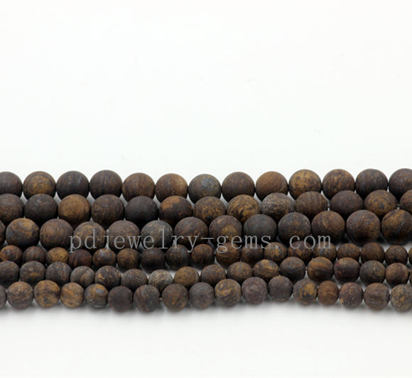 Matte bronzite natural beads