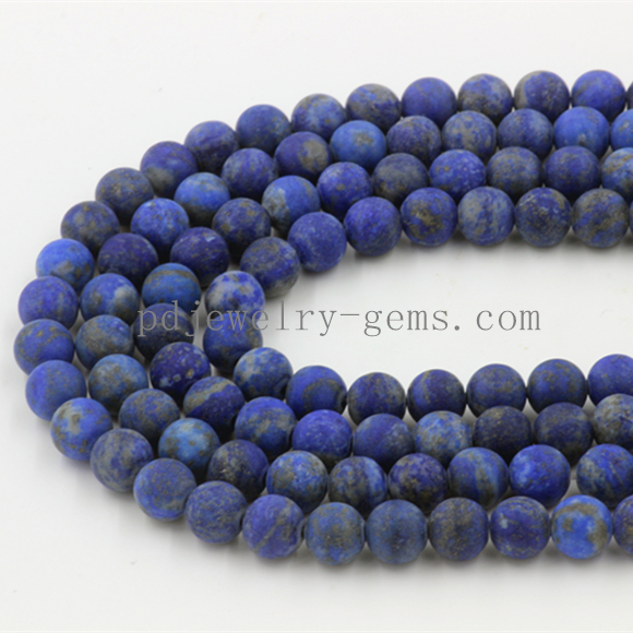 matte lapis lazuli beads
