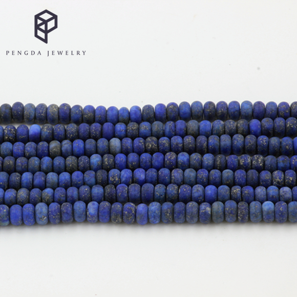 matte lapis lazuli rondell